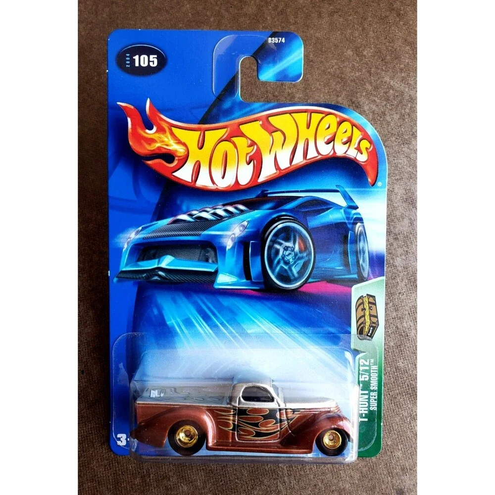 2004 Hot Wheels T-HUNT SUPER SMOOTH Truck Copper Gold TREASURE HUNT 105 GOLD RR!